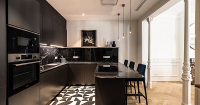Interior design and new layout of an apartment for a family with three children 